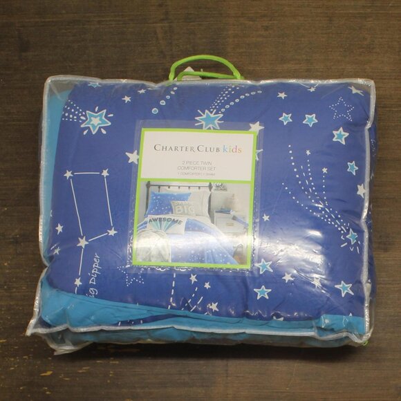 NWT Charter Club Boys Starry Sky 2-Piece Comforter Set Blue Multi Twin / Twin XL - Picture 6 of 10